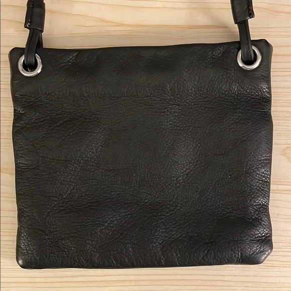 Anthropologie Margot Kari Mini Square Black Leather Crossbody Purse - Picture 2 of 12